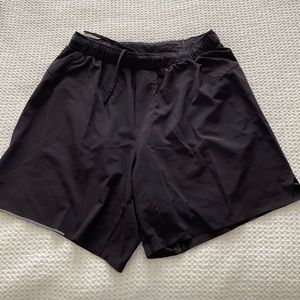 Black Lululemon Surge 6” Shorts with Liner
